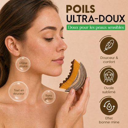 Poils ultra-doux de la brosse sur la mâchoire