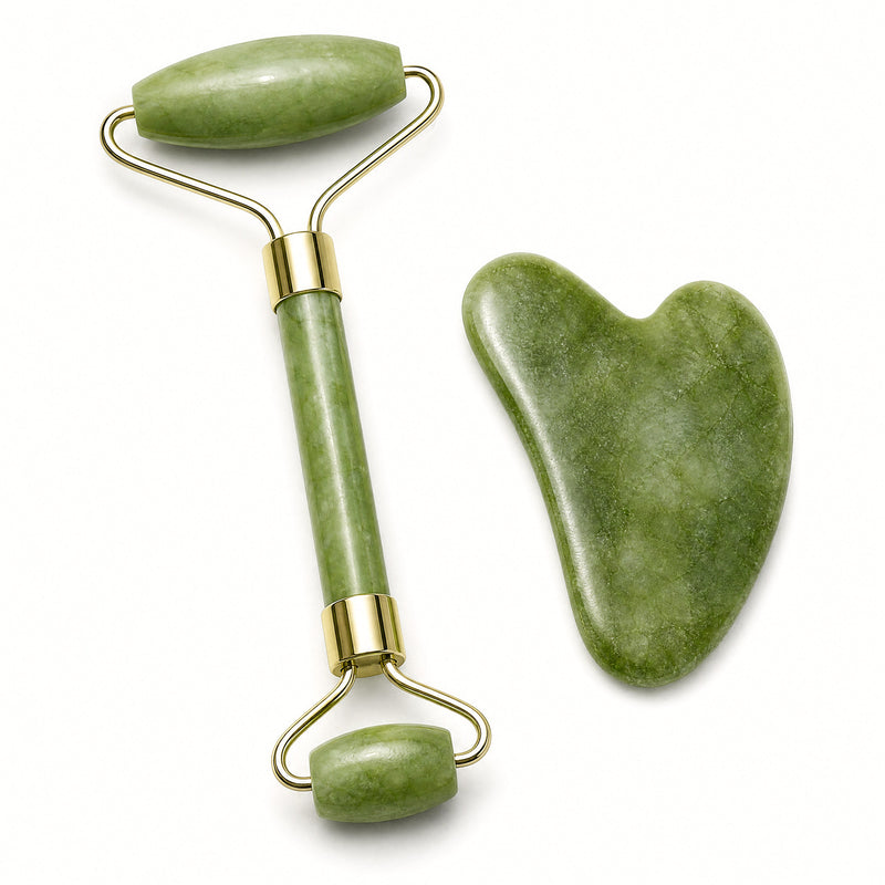 Rouleau de jade et pierre gua sha