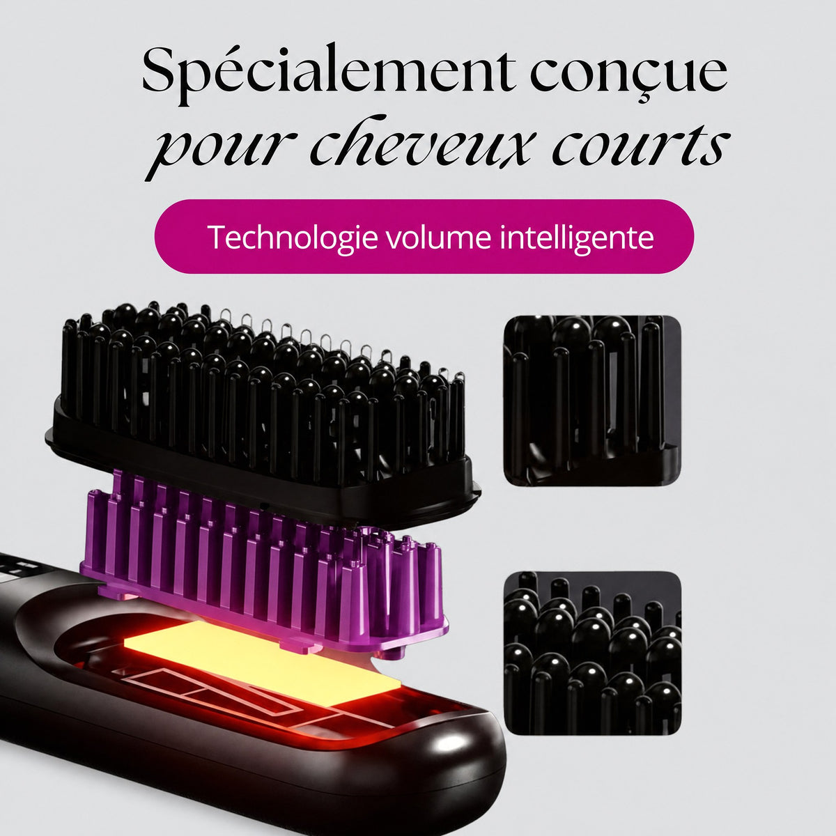 Tête de la brosse Volumizer, spécialement conçue pour cheveux courts